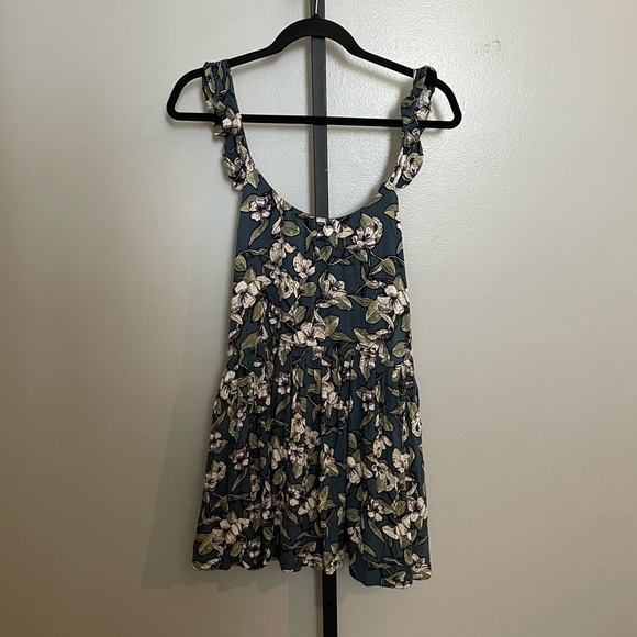 Free People Dear You Blue Combo Floral Strappy Mini Dress Size Small - Picture 2 of 7